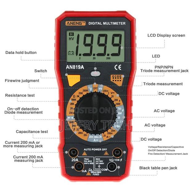 Aneng Digital Multimeter AC/DC Voltage Resistance Meter - thumbnail 4