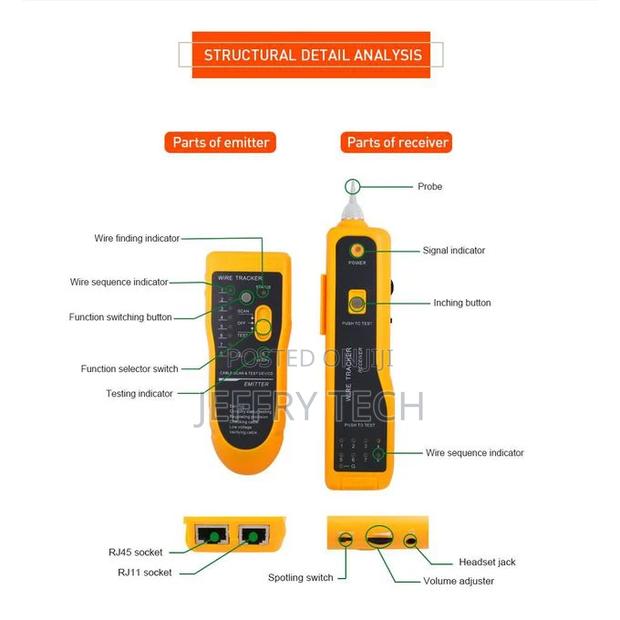 RJ45 Network Crimping Tool, Cable Tester, Stripper - thumbnail 2