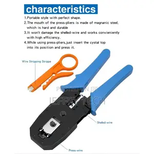 RJ45 Network Crimping Tool, Cable Tester, Stripper