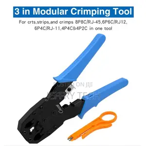 RJ45 Network Crimping Tool, Cable Tester, Stripper