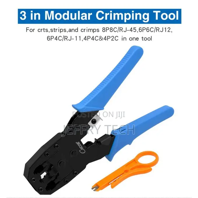 RJ45 Network Crimping Tool, Cable Tester, Stripper