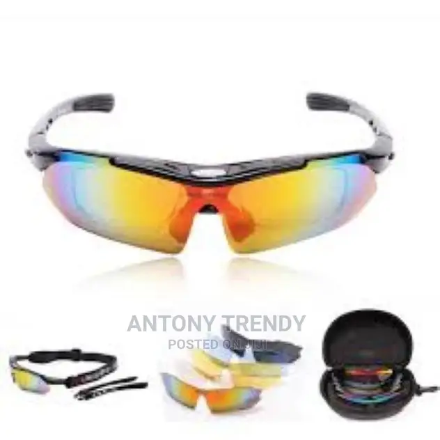 Interchangeable Sport Sunglasses Set 5 Lens Pouch Case