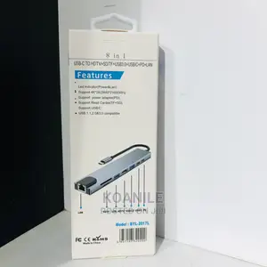 8 in 1 Type C USB Hub. USB-C Adapter