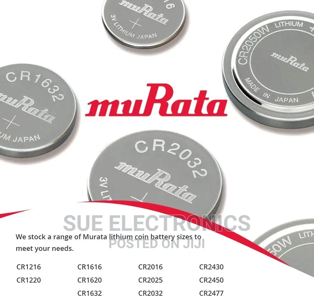 Murata Cr1220 Battery 3v Lithium Coin Cell