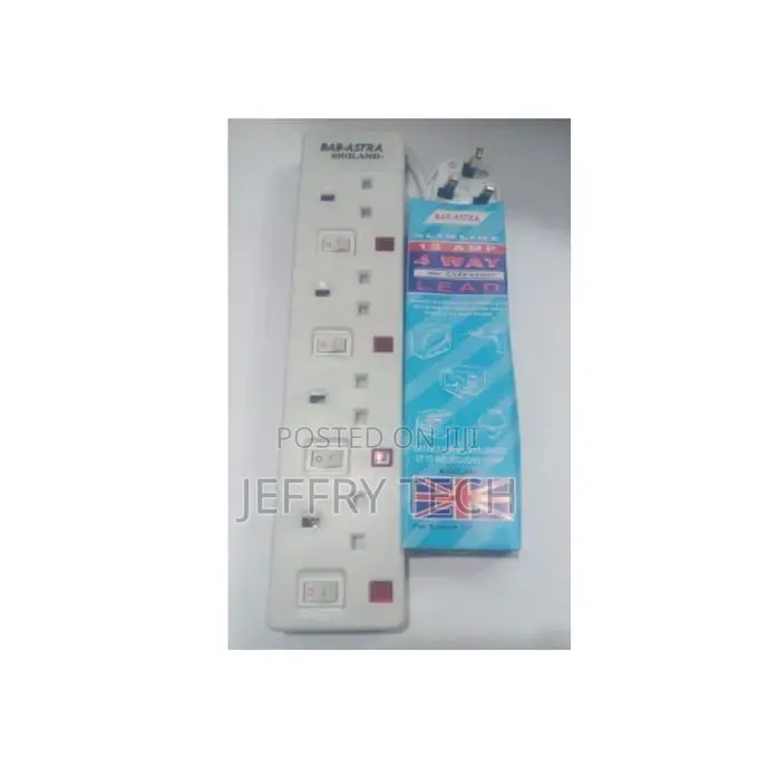 Astra 4-Way Socket Power Extension Cable- White