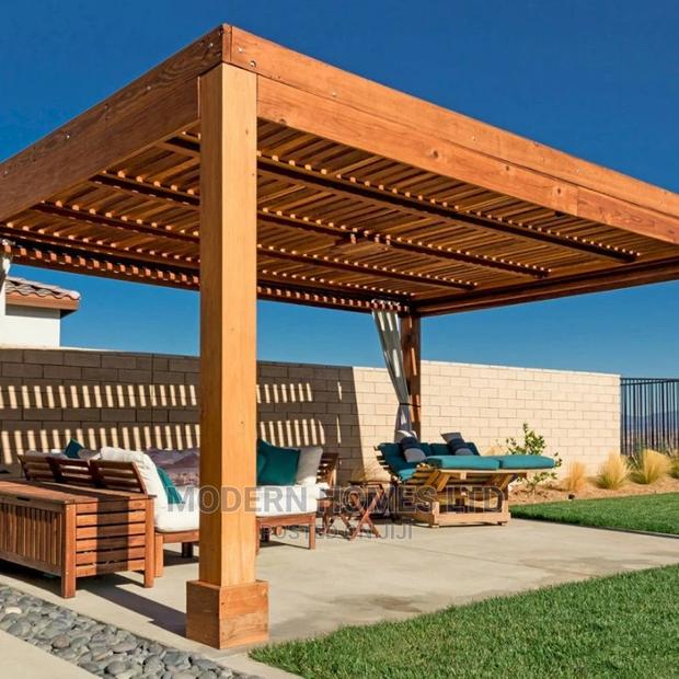Modern Fat Wood Pergola - thumbnail 2