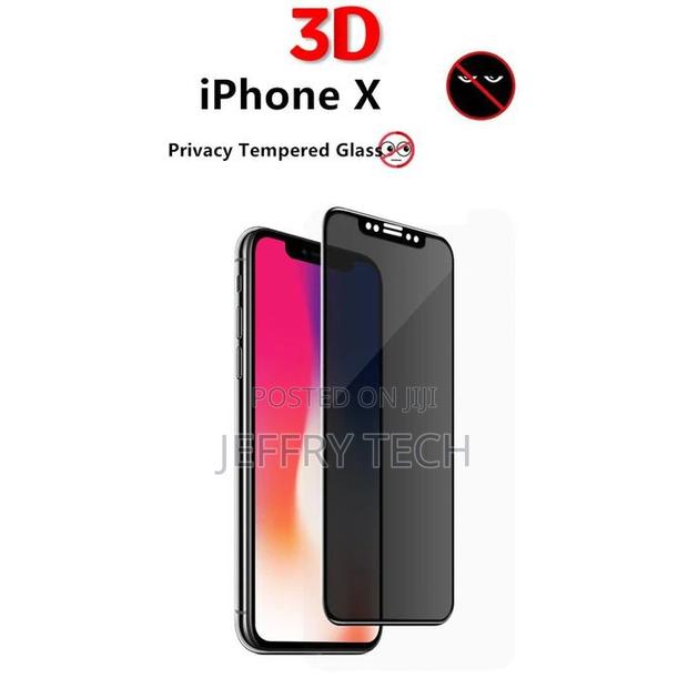 iPhone X Privacy Glass Screen Protector Black for for Iphon - thumbnail 4