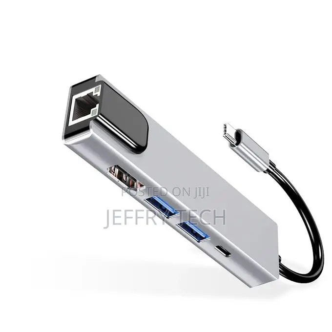 USB-C/Type-c to HD 4K HDMI + RJ45 + USB 3.0 + USB 2.0 + PD 5