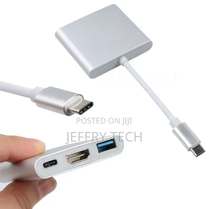 3 in 1 Male to Female USB-C USB 3.1 Type-C to HDMI 4K USB 3.