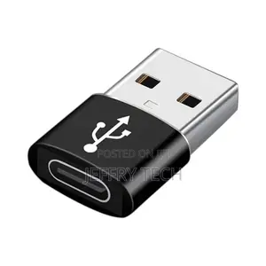 USB-C / Type-C Female to USB Male Aluminum Alloy Adapter(Bla