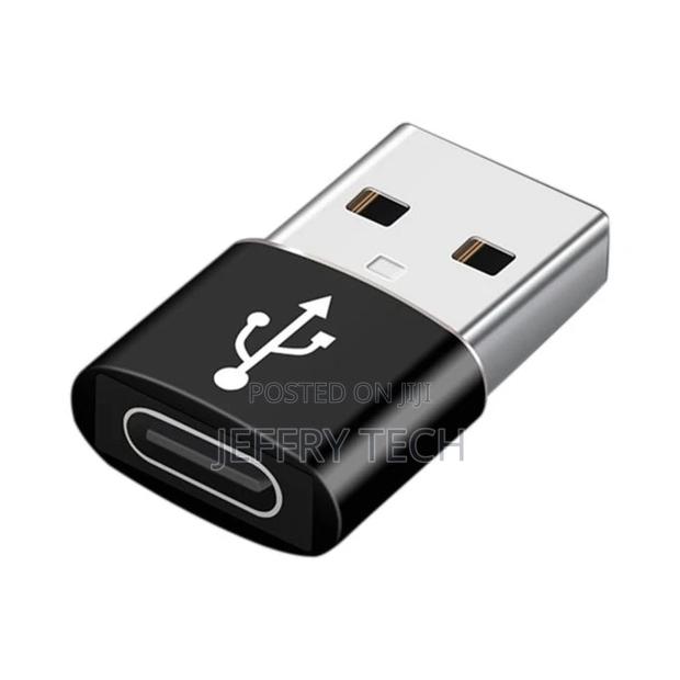 USB-C / Type-C Female to USB Male Aluminum Alloy Adapter(Bla
