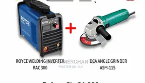 Royce 300 Amps Welding Machine and Dca 4" Dca Angle Grinder