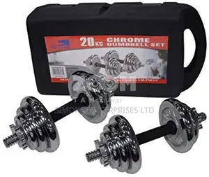 Fitness 20kg Chrome Dumbbell Set