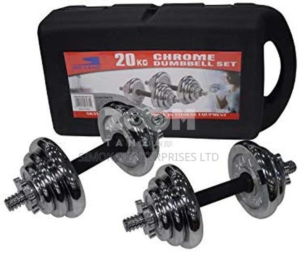 Fitness 20kg Chrome Dumbbell Set