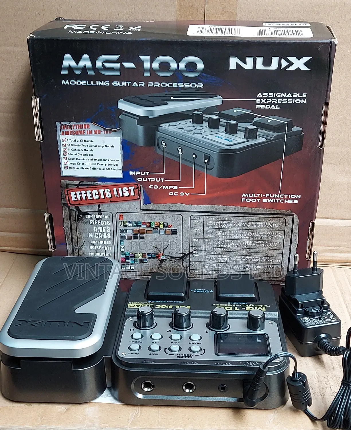 Nux Mg100 Guitar Effect Pedal Modelling Processor