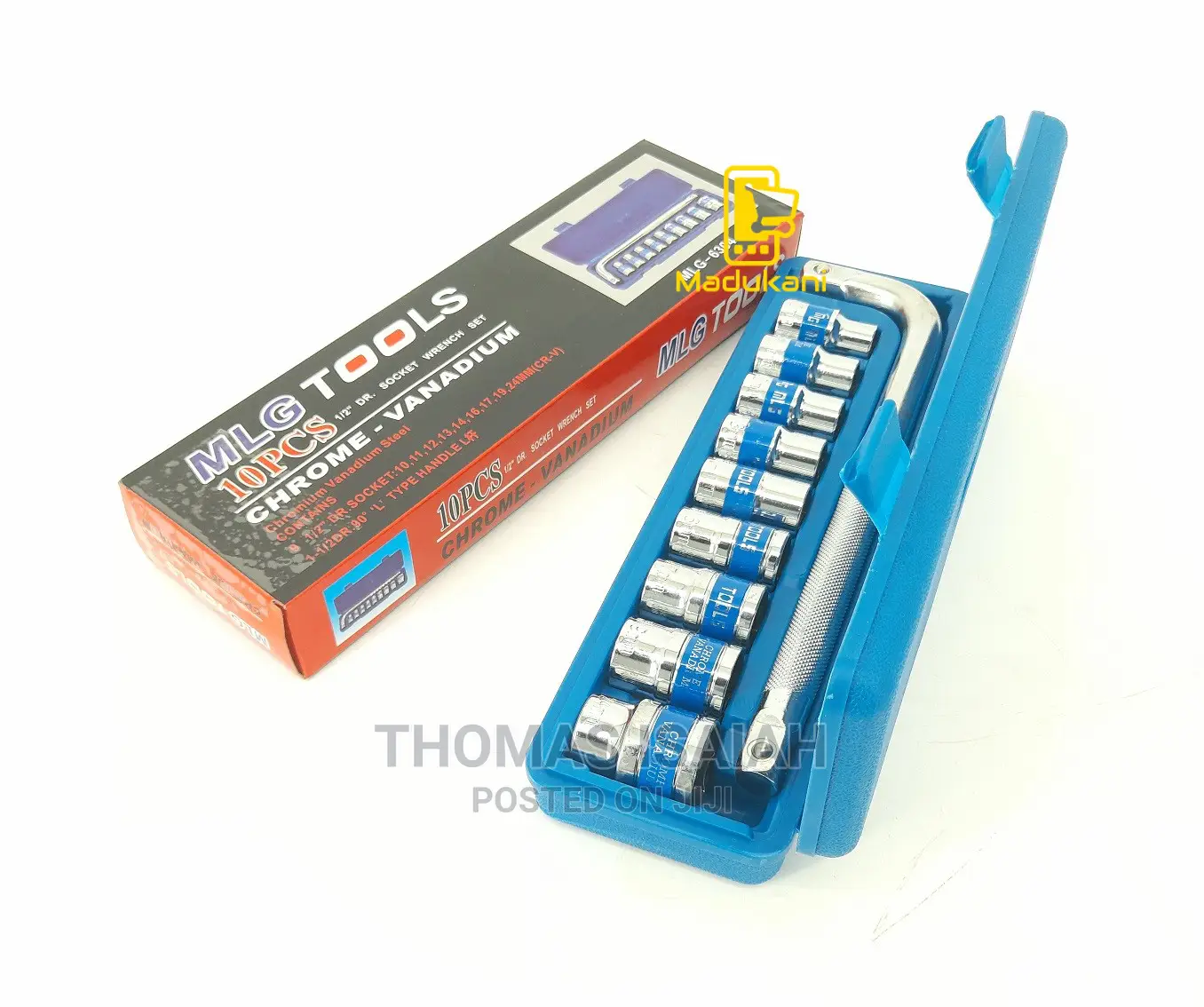 MLG 10pcs 0.5 Half Inch Dr Socket Wrench Box Spanner Set