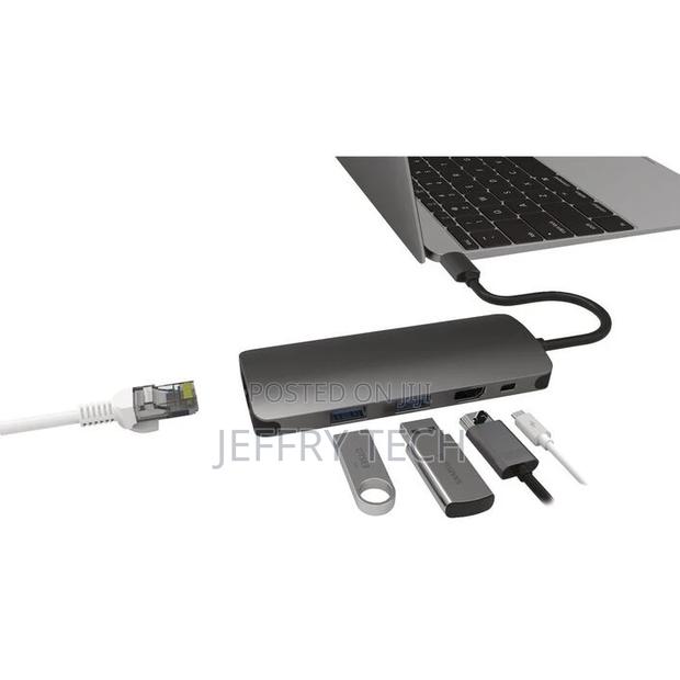 USB-C to HDMI + 2 X USB 3.0 + RJ45 + USB-C Adapter - thumbnail 2