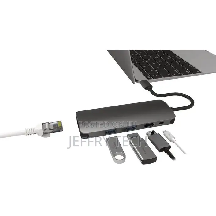 USB-C to HDMI + 2 X USB 3.0 + RJ45 + USB-C Adapter