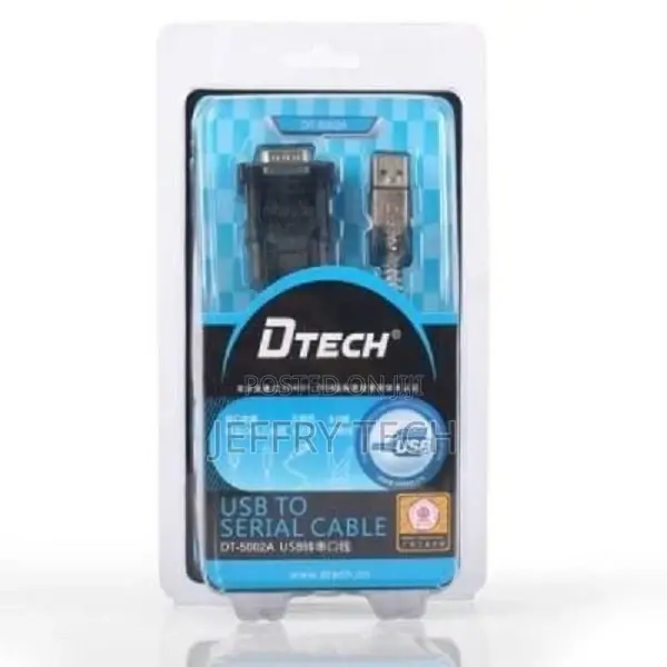DTECH High Quality Transparent USB 2.0 TO RS232 Serial DB9 F