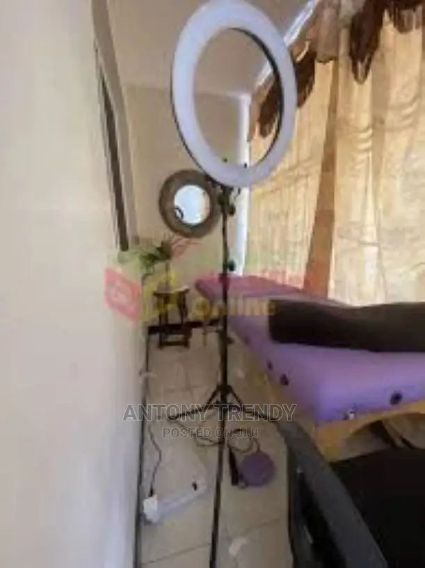 18" Selfie Ring Light With Tripod Stand, 30 Dimmable Led Bea