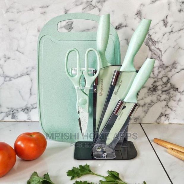 7pcs Knives Set With Chopping Board - thumbnail 2