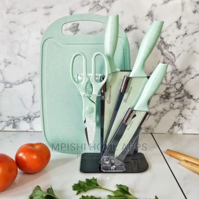 7pcs Knives Set With Chopping Board