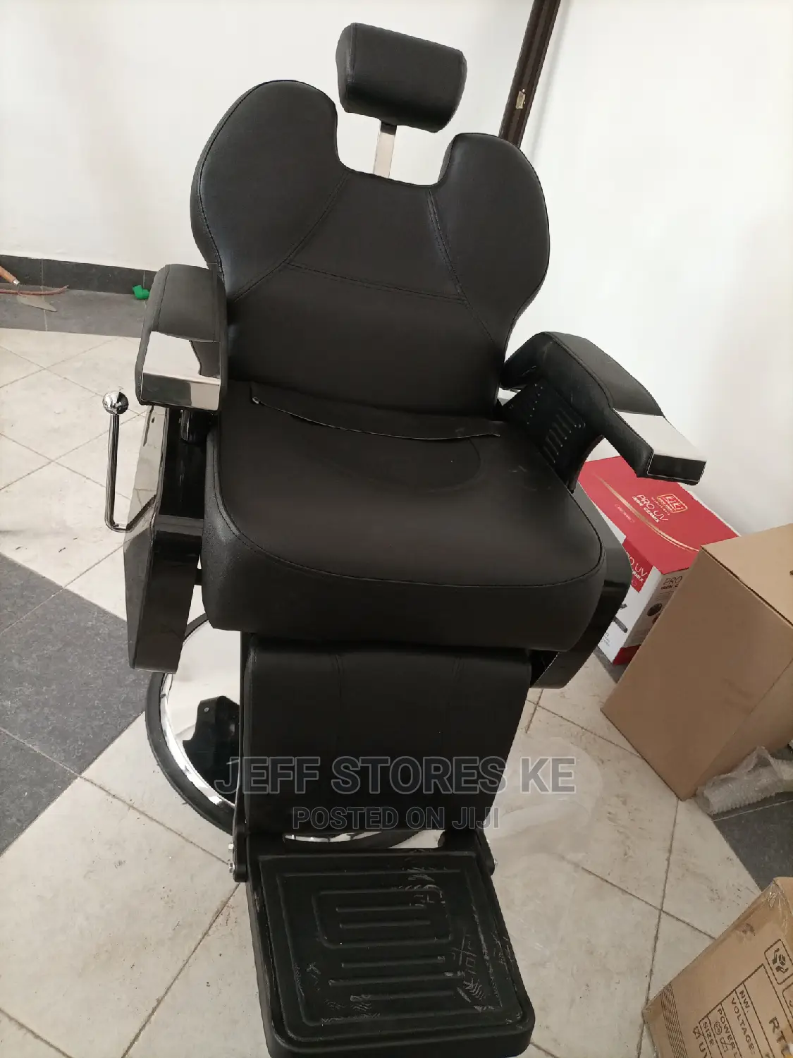 Imported Jumbo Black Barber Chair