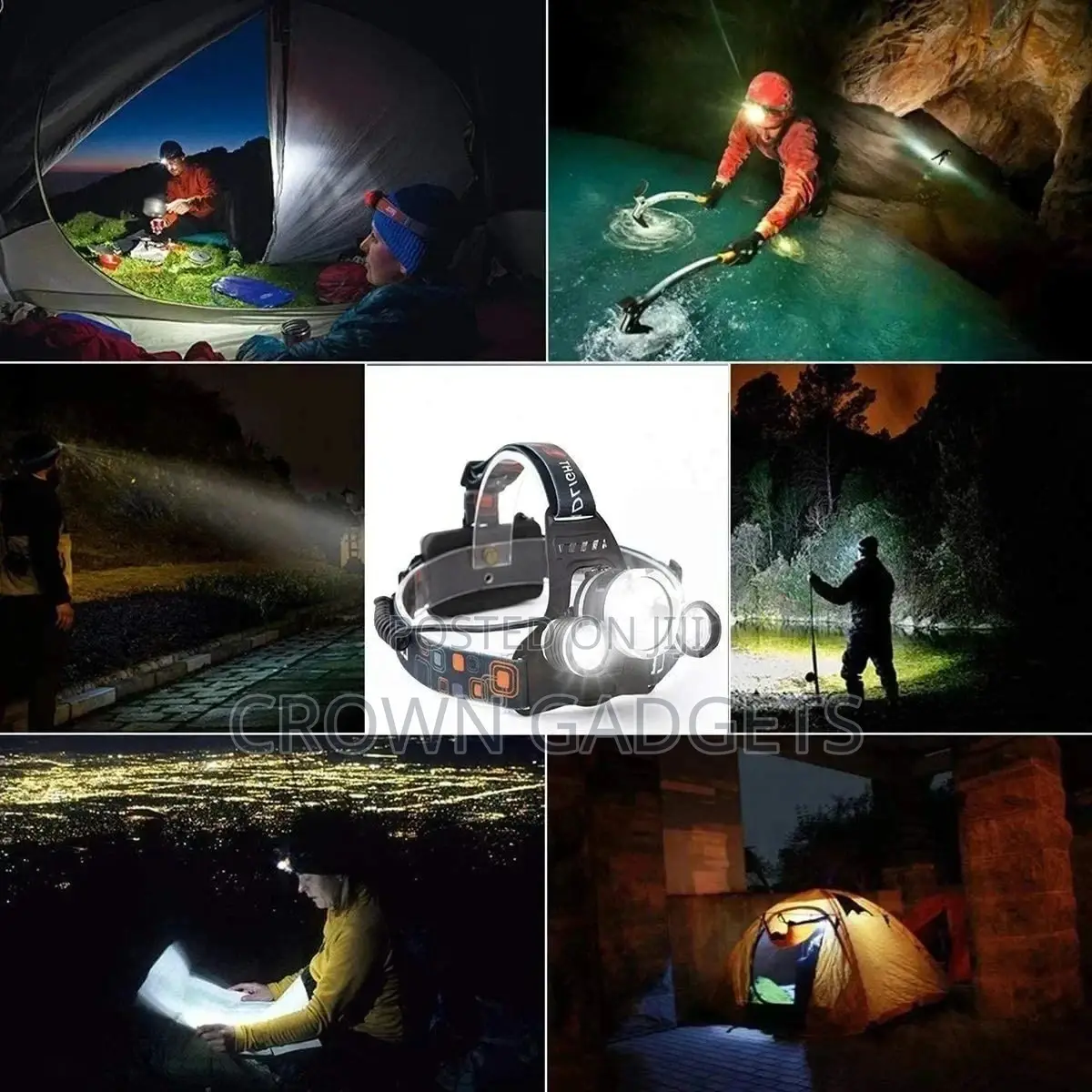 Hunting Camping Hiking USB 8000lm 3x CREE T6 High Tech