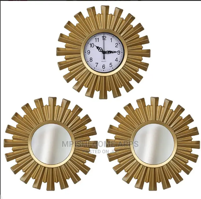 3pcs Wall Clock With Mirrors