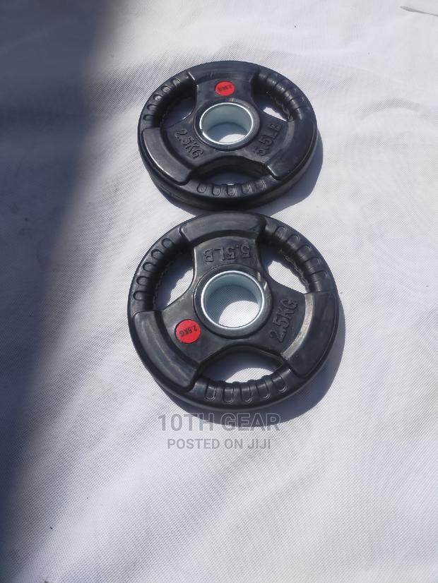 2.5kg Gym Barbell Weights Plates Olympic Rubber Coat