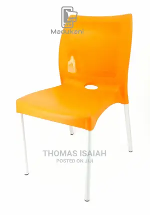 2pcs Pair Orange Strong Armless Comfortable Plastic Chair Wi