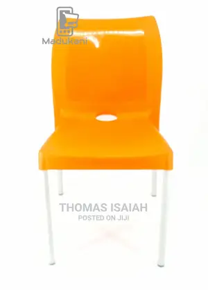 2pcs Pair Orange Strong Armless Comfortable Plastic Chair Wi