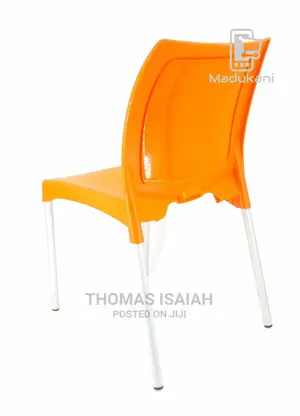 2pcs Pair Orange Strong Armless Comfortable Plastic Chair Wi