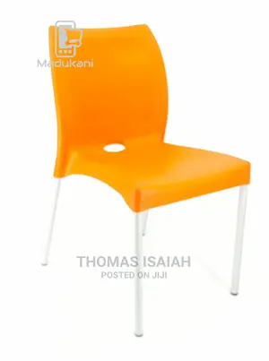 2pcs Pair Orange Strong Armless Comfortable Plastic Chair Wi