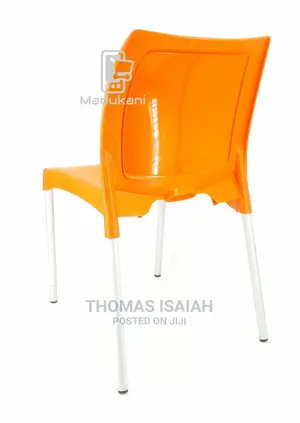2pcs Pair Orange Strong Armless Comfortable Plastic Chair Wi