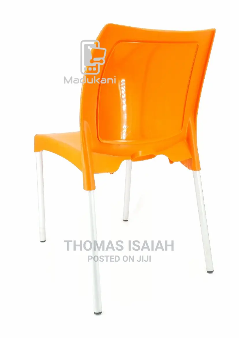 2pcs Pair Orange Strong Armless Comfortable Plastic Chair Wi
