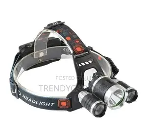 Bright Waterproof LED Headlight Flashlight Torch With 3×T6
