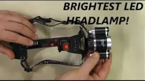 000 Lumen High Power LED Headlamp By AIQI, Rechargeable 3 CR
