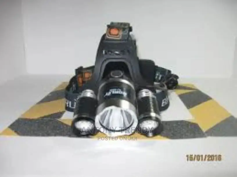 Head Lamp Rechargeable 1800 Lumens Car Charger+AC Charge T6