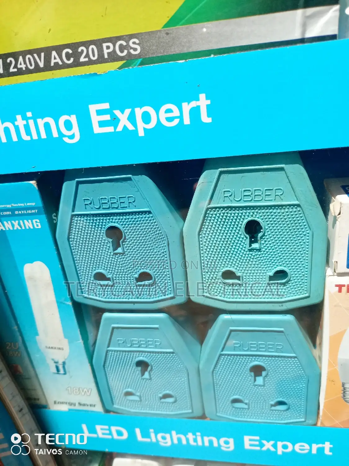 15 Amps Rubber Sockets