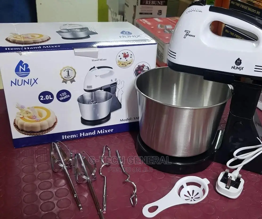 Nunix ELETRIC Stand Mixer 7 Speed With Mixing Bowl