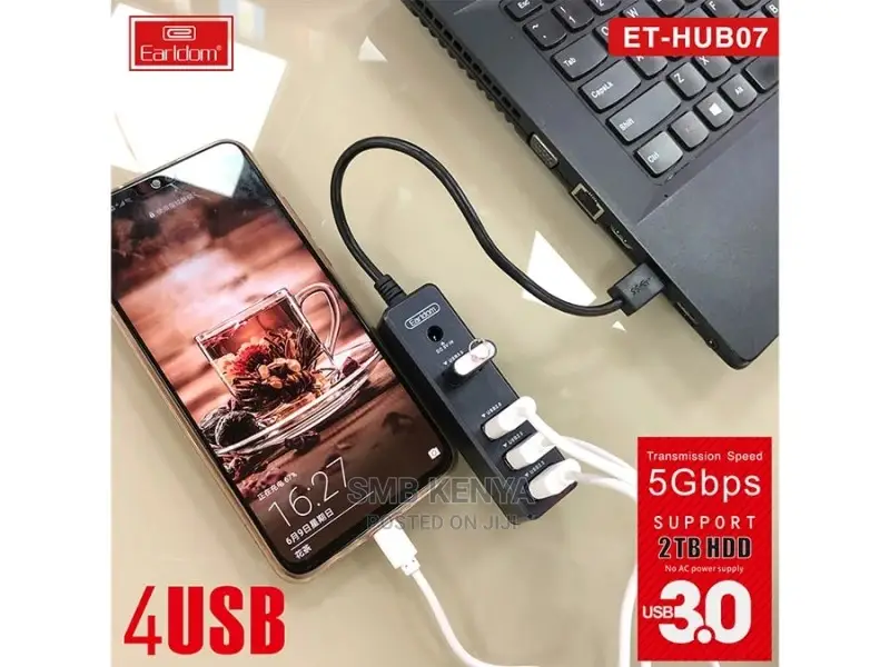 4 Ports Usb 3.0 + Usb 2.0 Hub