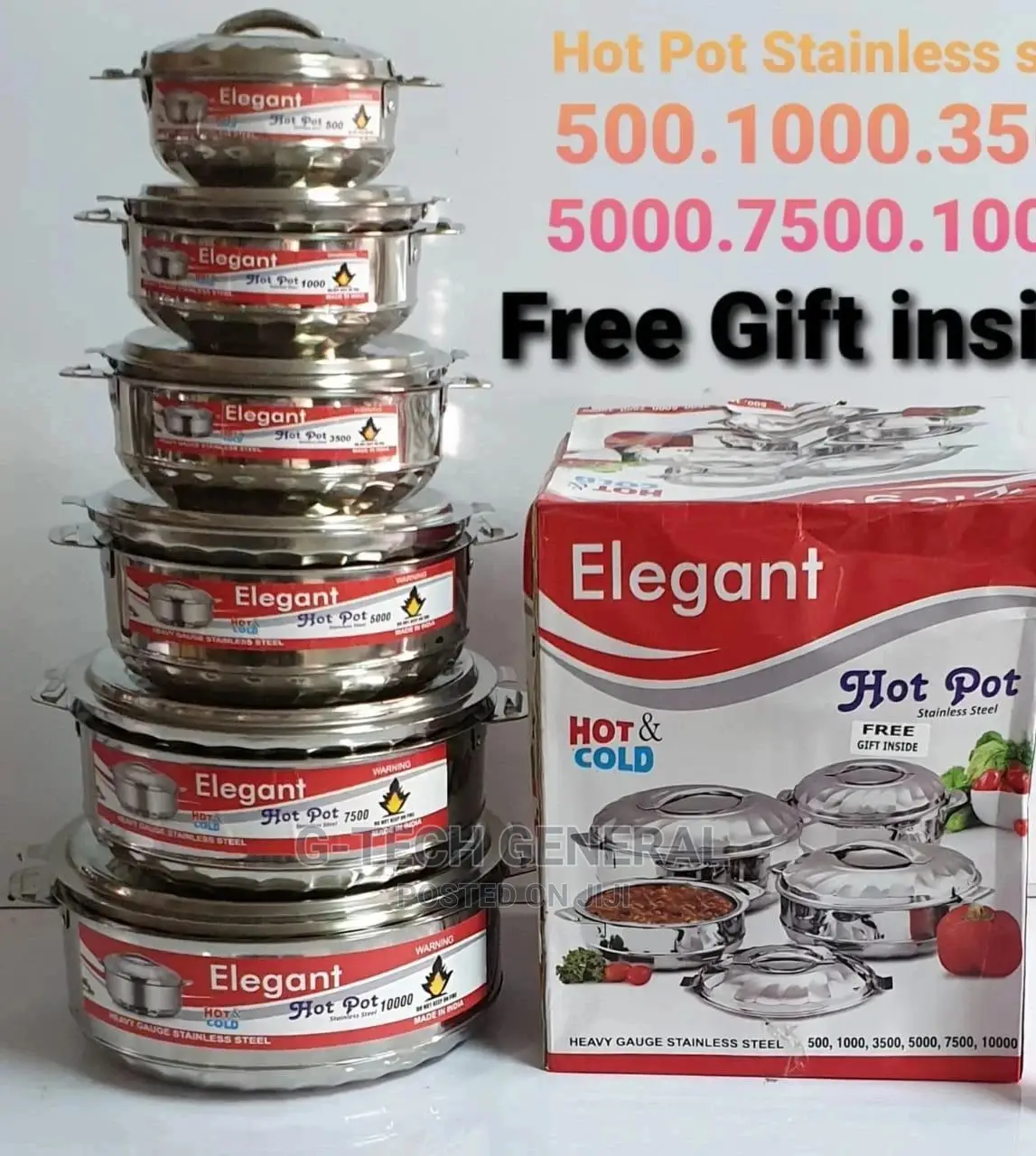 Set of 6 Elegant Hot Pots