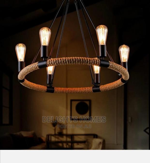 Superb, Rustic Vintage Chanderlier With 6 Bulbs*