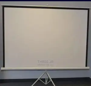 The Portable Projection Screen Is Easy to Move and Set Up
