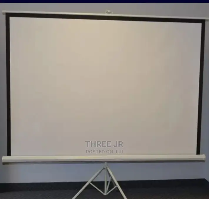 The Portable Projection Screen Is Easy to Move and Set Up
