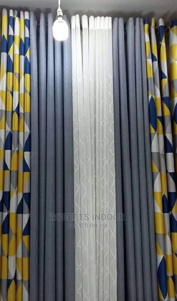 Plain Light Grey Curtain