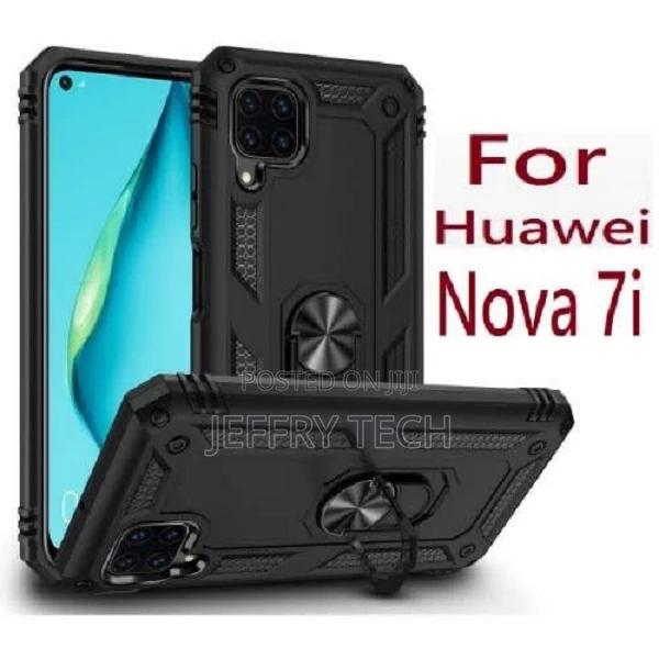 Amoured Shockproof Rugged Case for Nova 7i - Black - main view