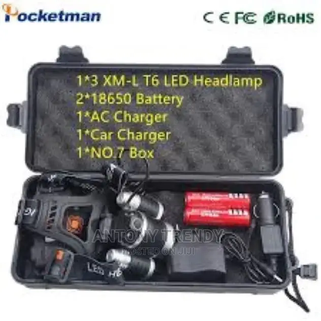 Zoom Cree 30000lumens 3X Xml T6 LED Headlamp Head Light Torc