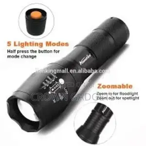 1600 Lumens Cree/Xm-T6 3 Modes Aluminum Zoomable T6 LED Fla
